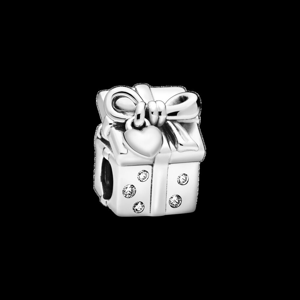 santa in a giftbox charm