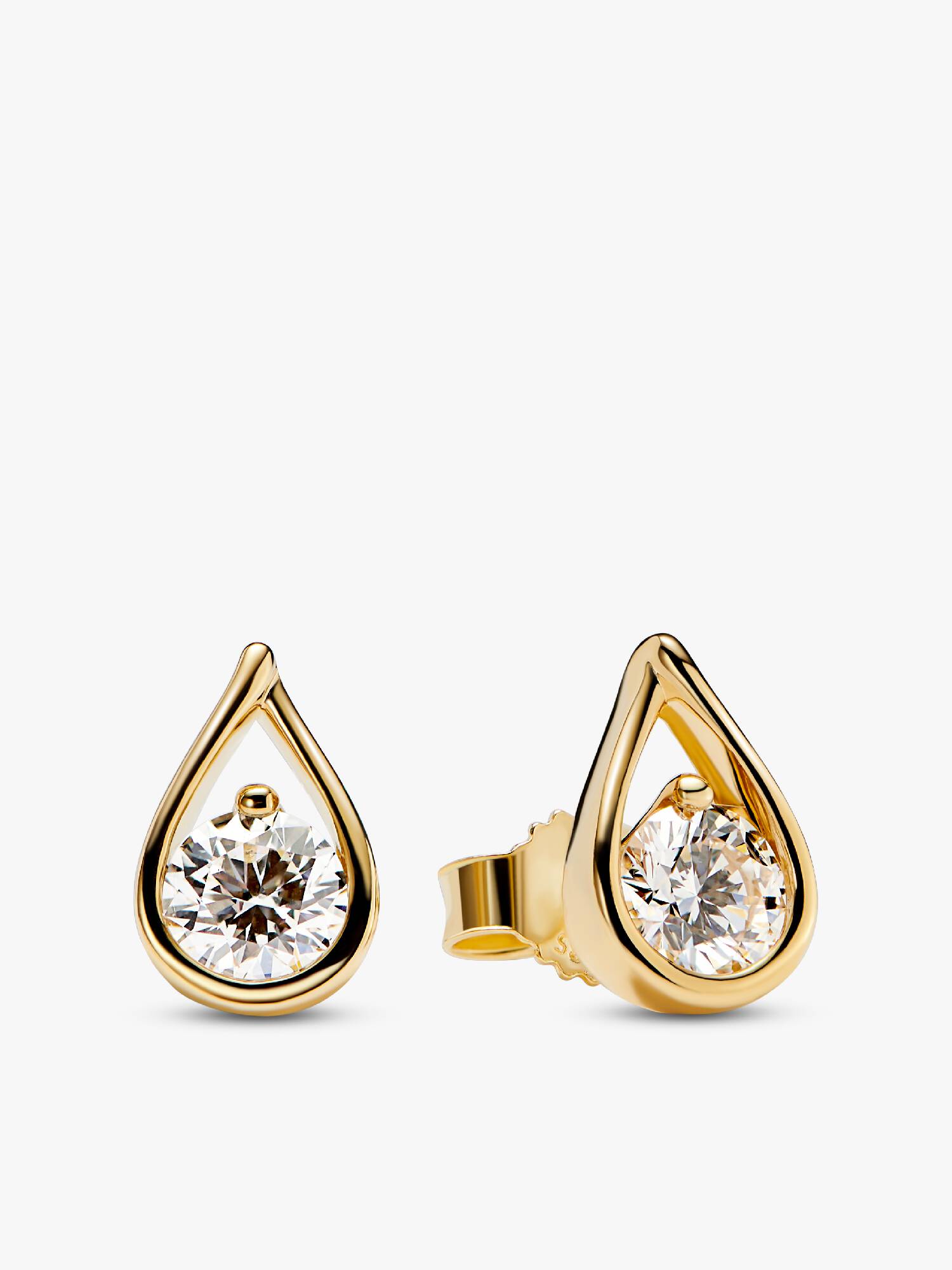 FINAL SALE - Pandora Infinite 14k Gold Lab-grown Diamond Earrings