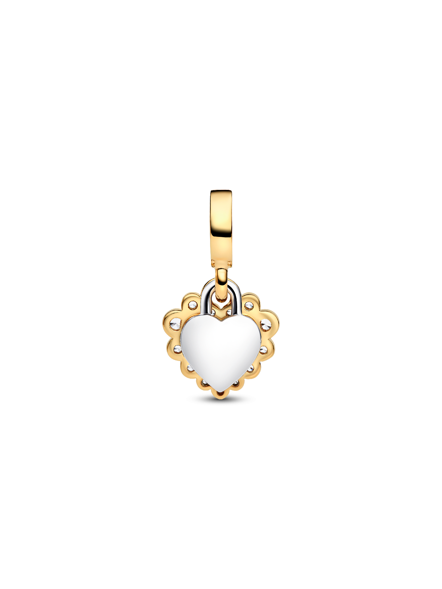 Sparkling Heart Double Dangle Charm