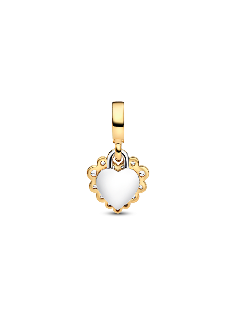 Sparkling Heart Double Dangle Charm