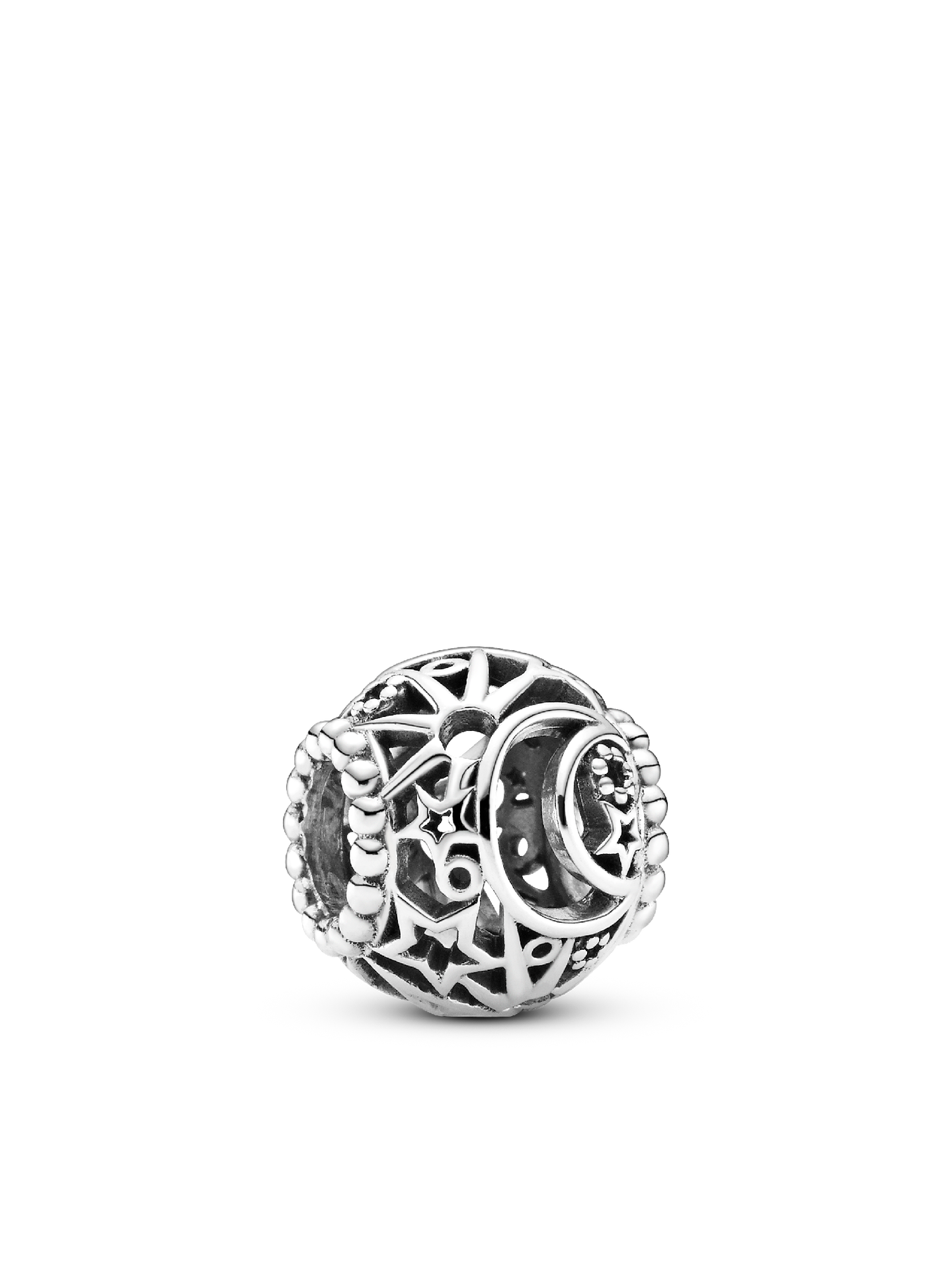 Женские украшения Pandora Openwork Sun, Stars & Moon Charm, цвет: Серебро — фото 1