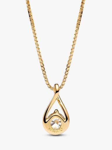 Pandora Infinite 14k Gold Lab-grown Diamond Pendant Necklace