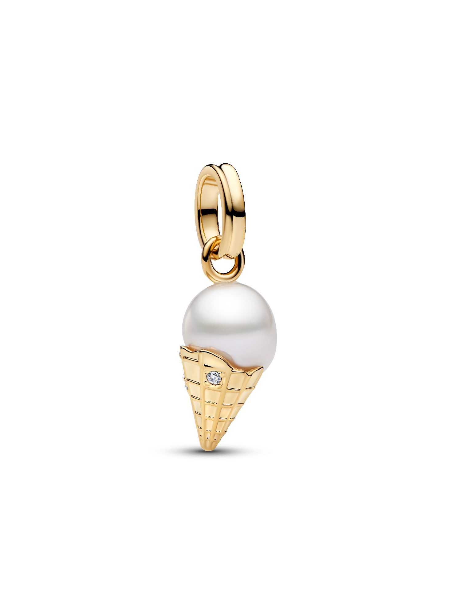 Treated Freshwater Cultured Baroque Pearl Ice Cream Dangle Charm
