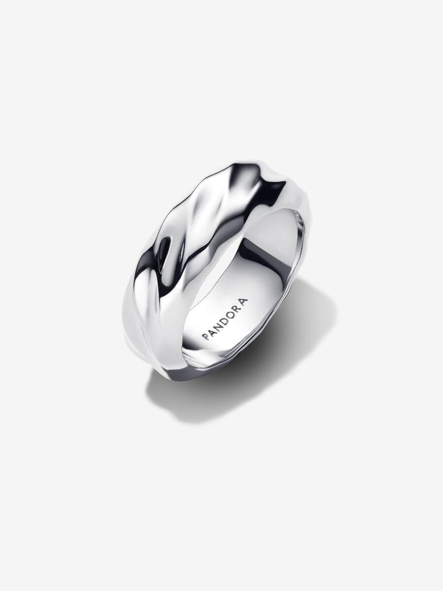 Rippled Wide Band Ring