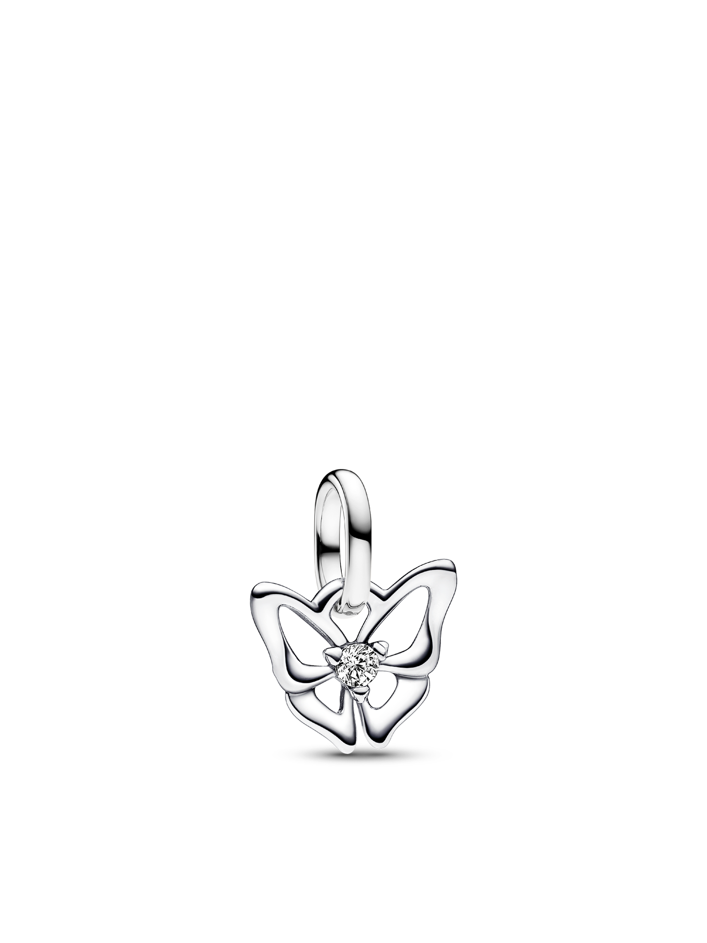 Женский шарм Pandora Butterfly Mini Dangle Charm, цвет: Серебро — фото 1