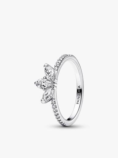 Tear-shaped Tiara Ring Set