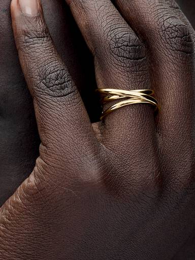 FINAL SALE - Organically Shaped Triple Band Open Rings