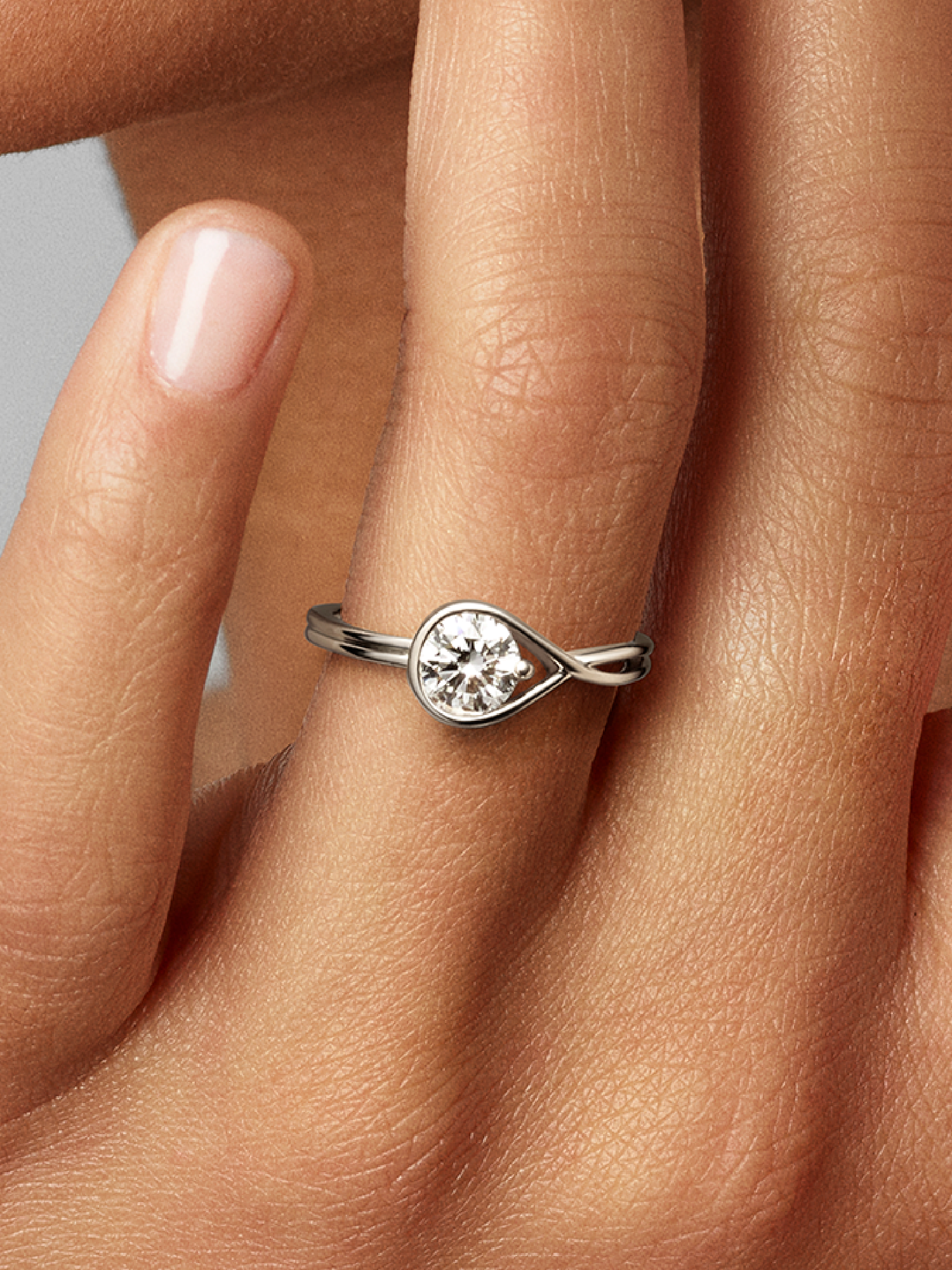 Женские кольца Pandora Infinite 14k White Gold Lab-grown Diamond #159449C01, цвет: Белое золото — фото 3