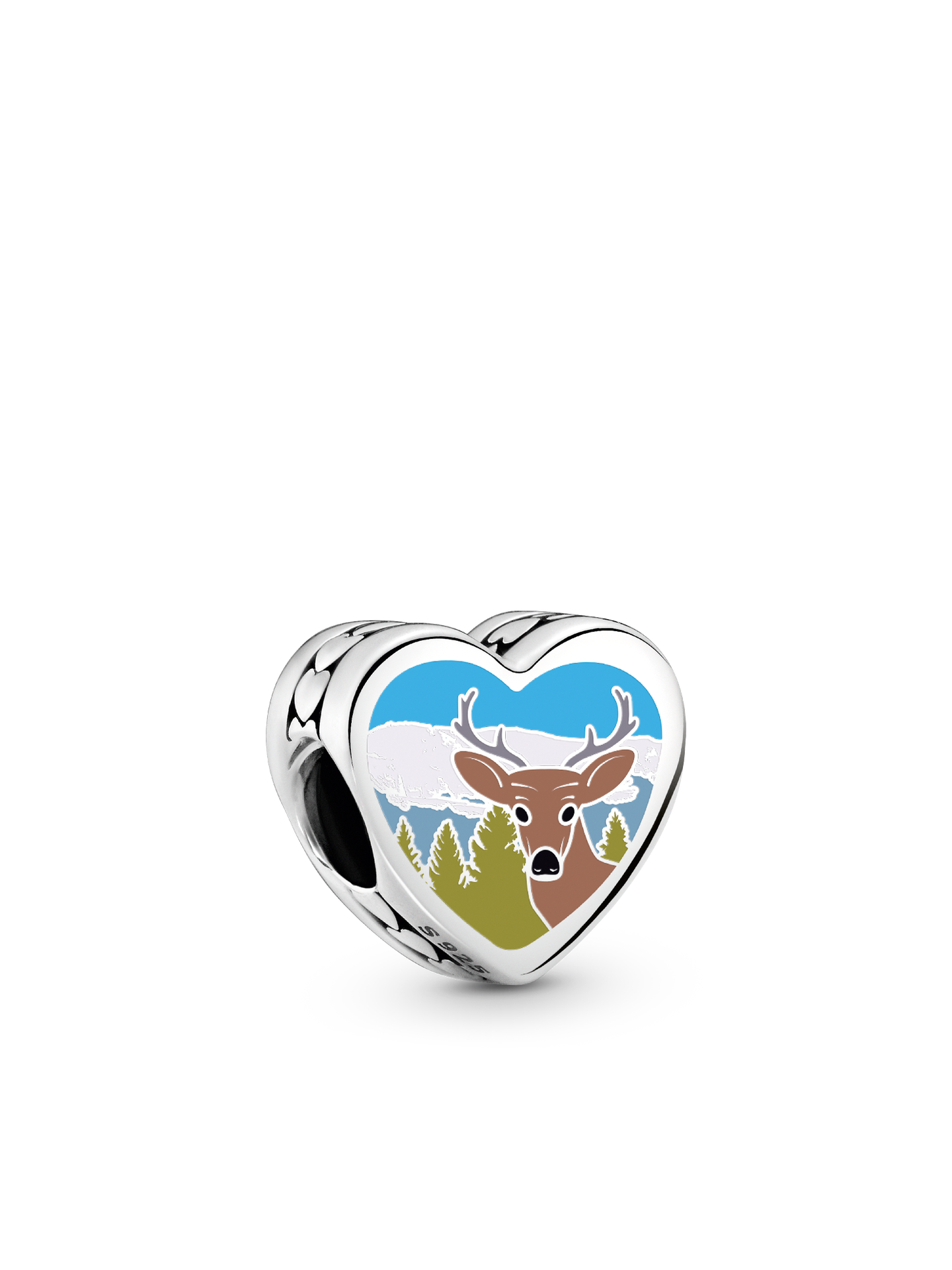 Женский шарм Pandora New Hampshire Heart Charm, цвет: Серебро — фото 1