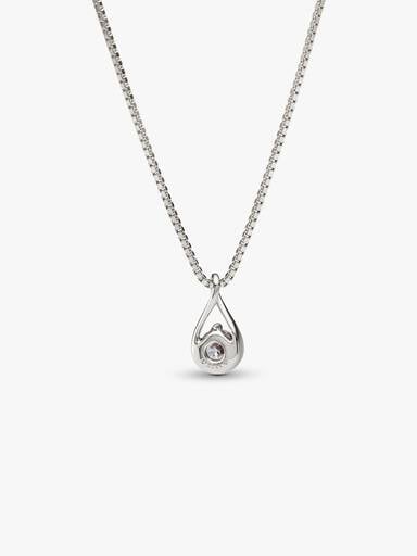 Pandora Infinite 14k White Gold Lab-grown Diamond Pendant Necklace