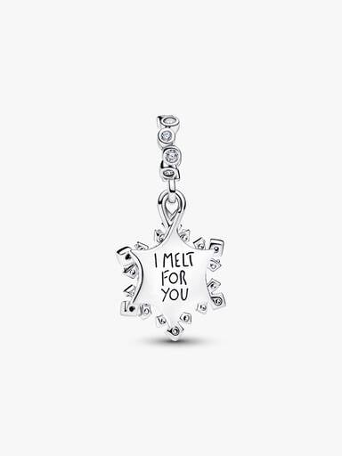 Opalescent Snowflake Double Dangle Charm