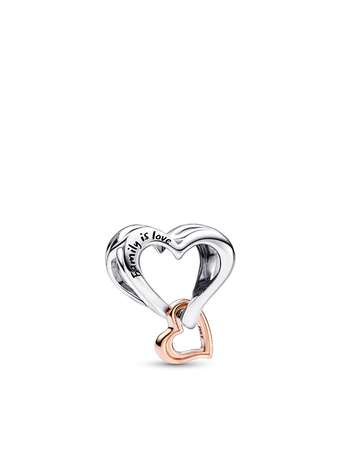 Женский шарм Pandora Two-tone Openwork Infinity Heart Charm, цвет: Двухцветный