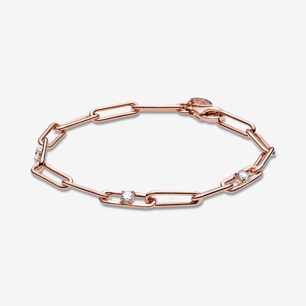Pandora Link Chain & Stones Bracelet - FINAL SALE - Size 6.3 inches | Gold