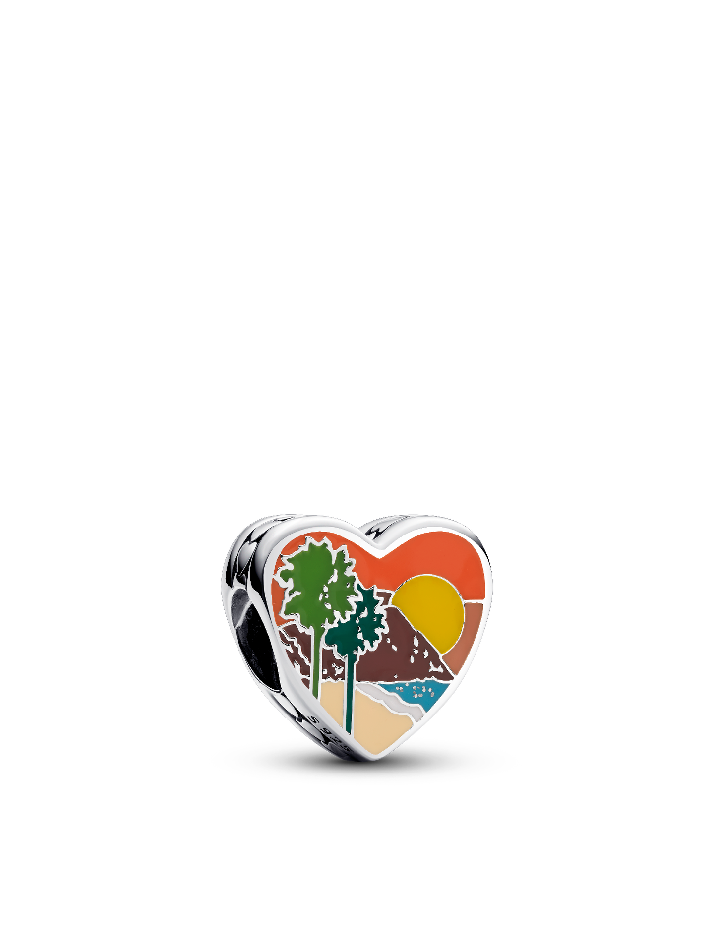 Женский шарм Pandora California Sunset Heart Charm, цвет: Серебро — фото 1