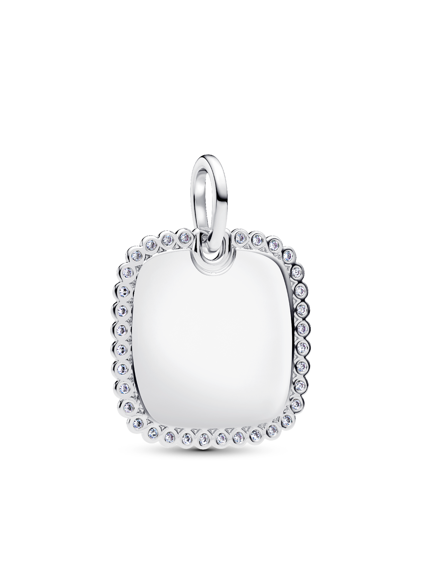 Женская подвеска Pandora Engravable Square Tag, цвет: Серебро — фото 1