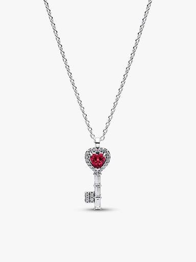 Elevated Heart Key Necklace & Earrings Set