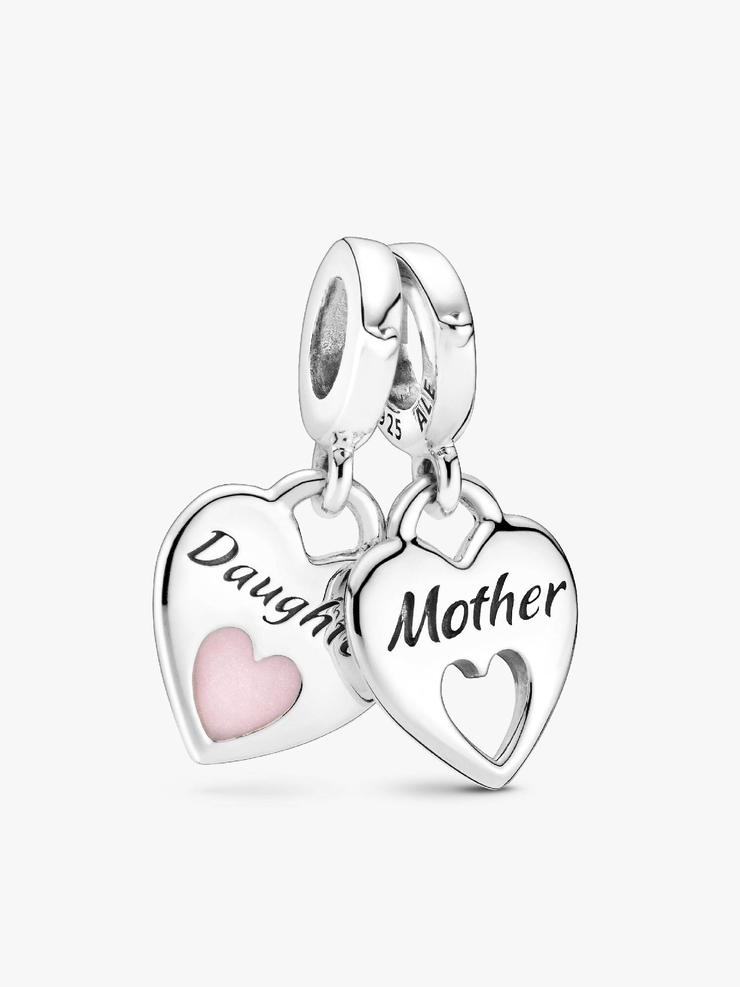 Double Heart Split Dangle Charm