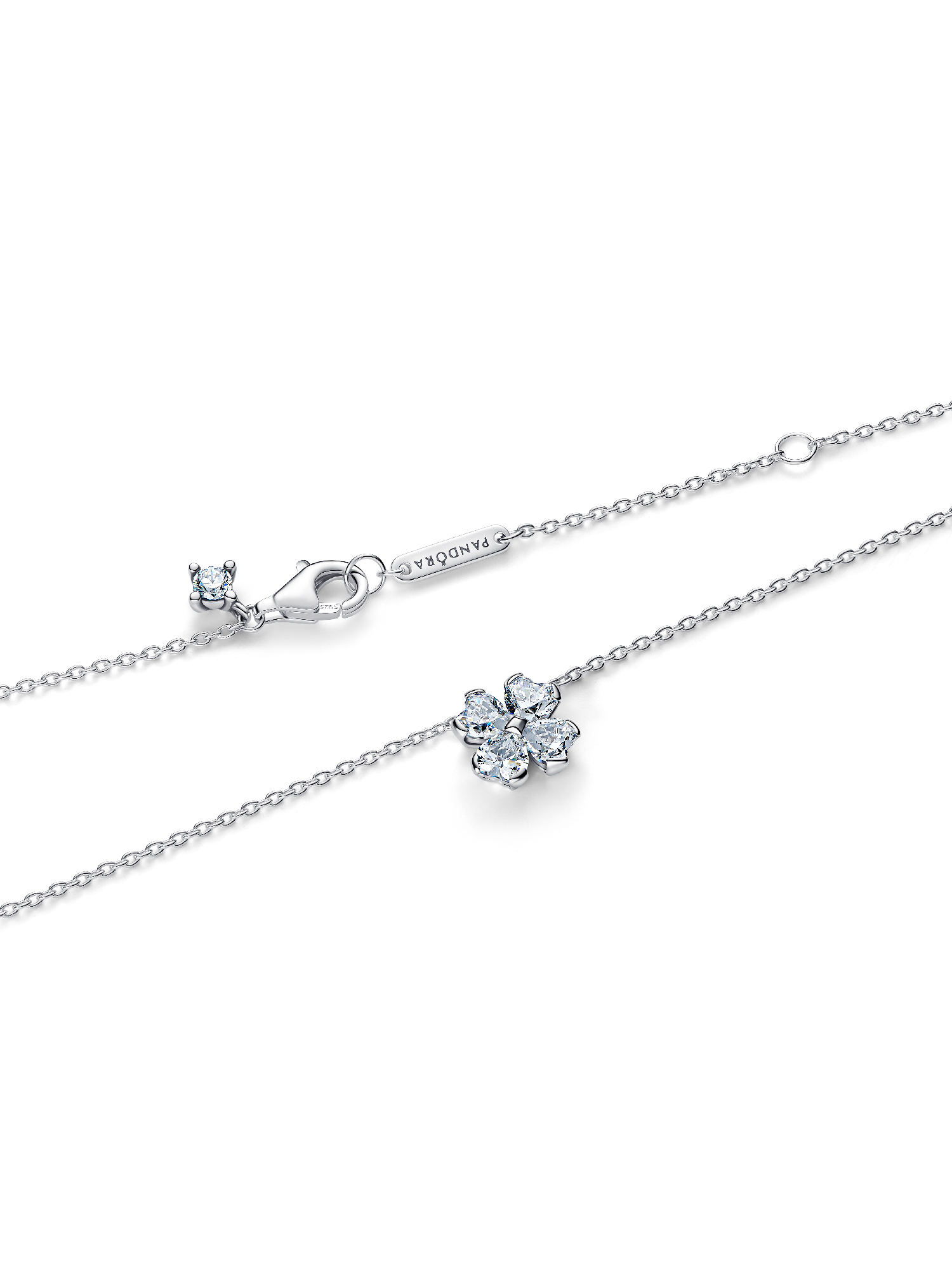 Sparkling Lucky Clover Pendant Necklace