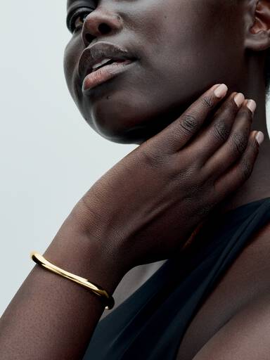 Organically Shaped Open Bangle