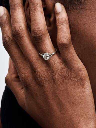 Pandora Infinite 14k White Gold Lab-grown Diamond Ring