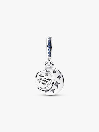 Sparkling Moon Spinning Dangle Charm