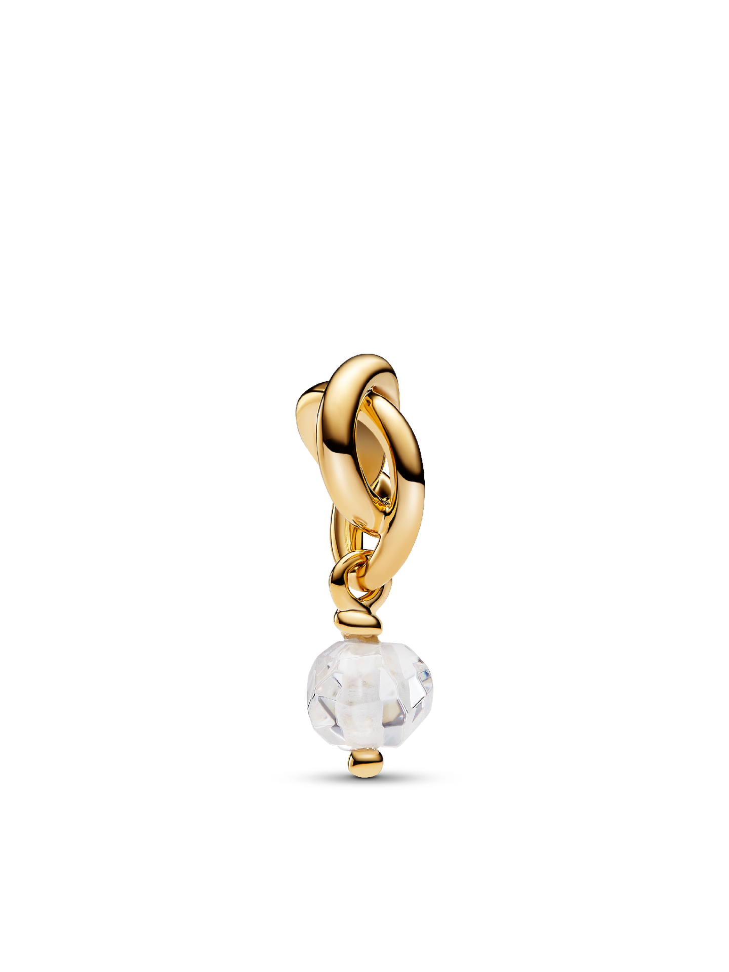 Женский шарм Pandora April Clear Eternity Circle Dangle Charm, цвет: Позолоченный — фото 1