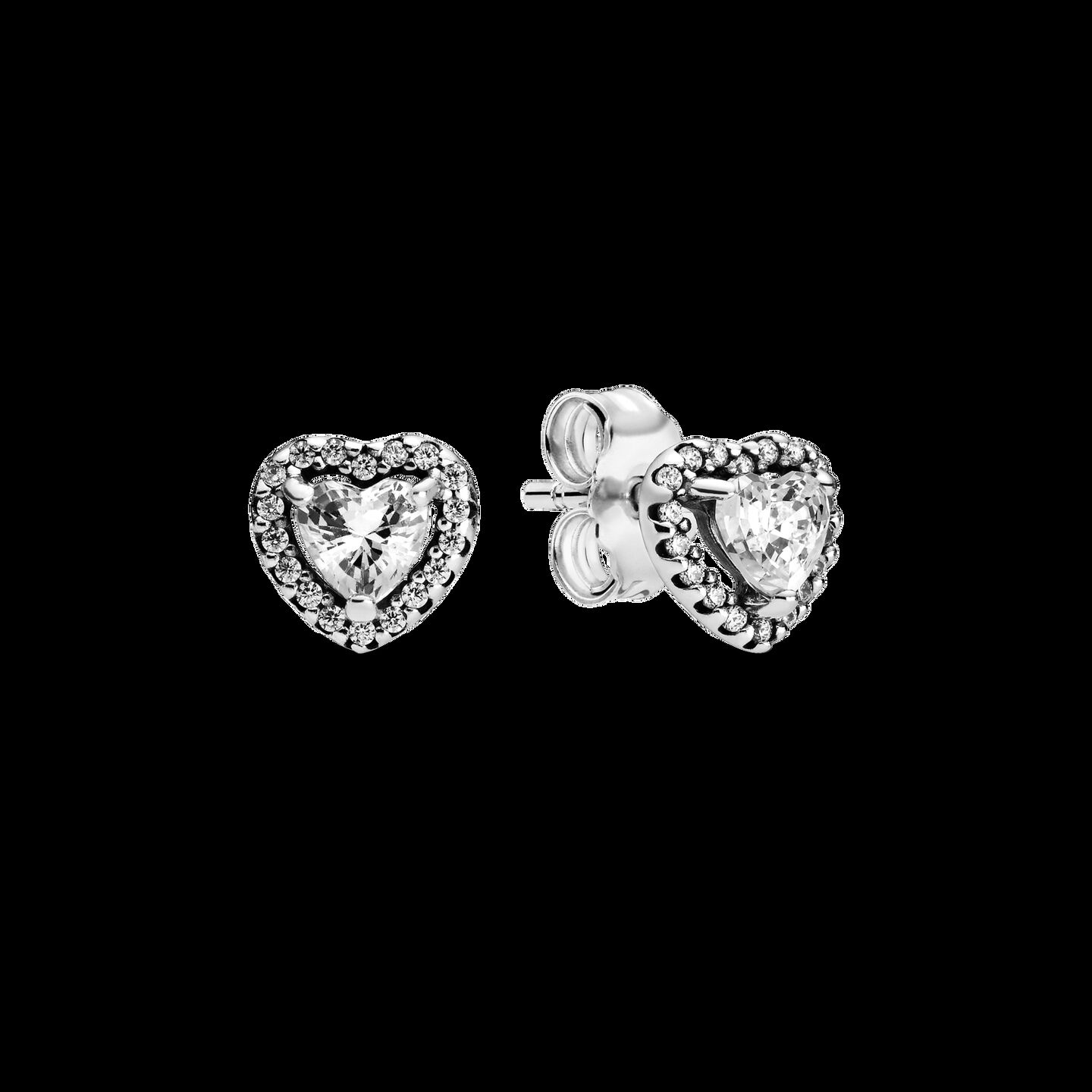 Женские серьги Pandora Elevated Heart, Sterling silver #298427C01, цвет: Серебро — фото 2
