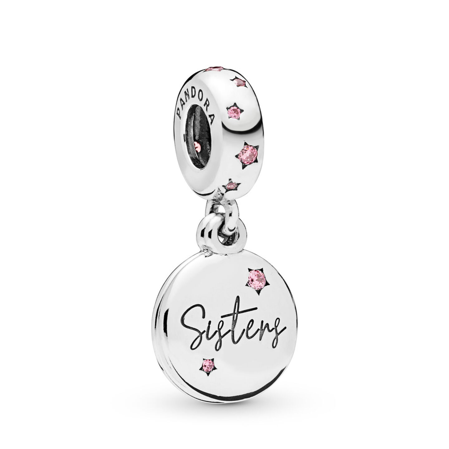 Женский шарм Pandora Forever Sisters Dangle Charm, цвет: Серебро — фото 2