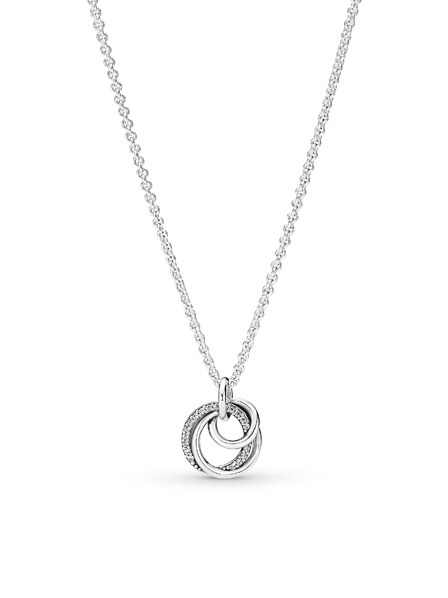 Женское колье Pandora Family Always Encircled Pendant, цвет: Серебро — фото 1
