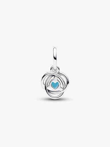 FINAL SALE - Turquoise Blue Eternity Circle Dangle Charm