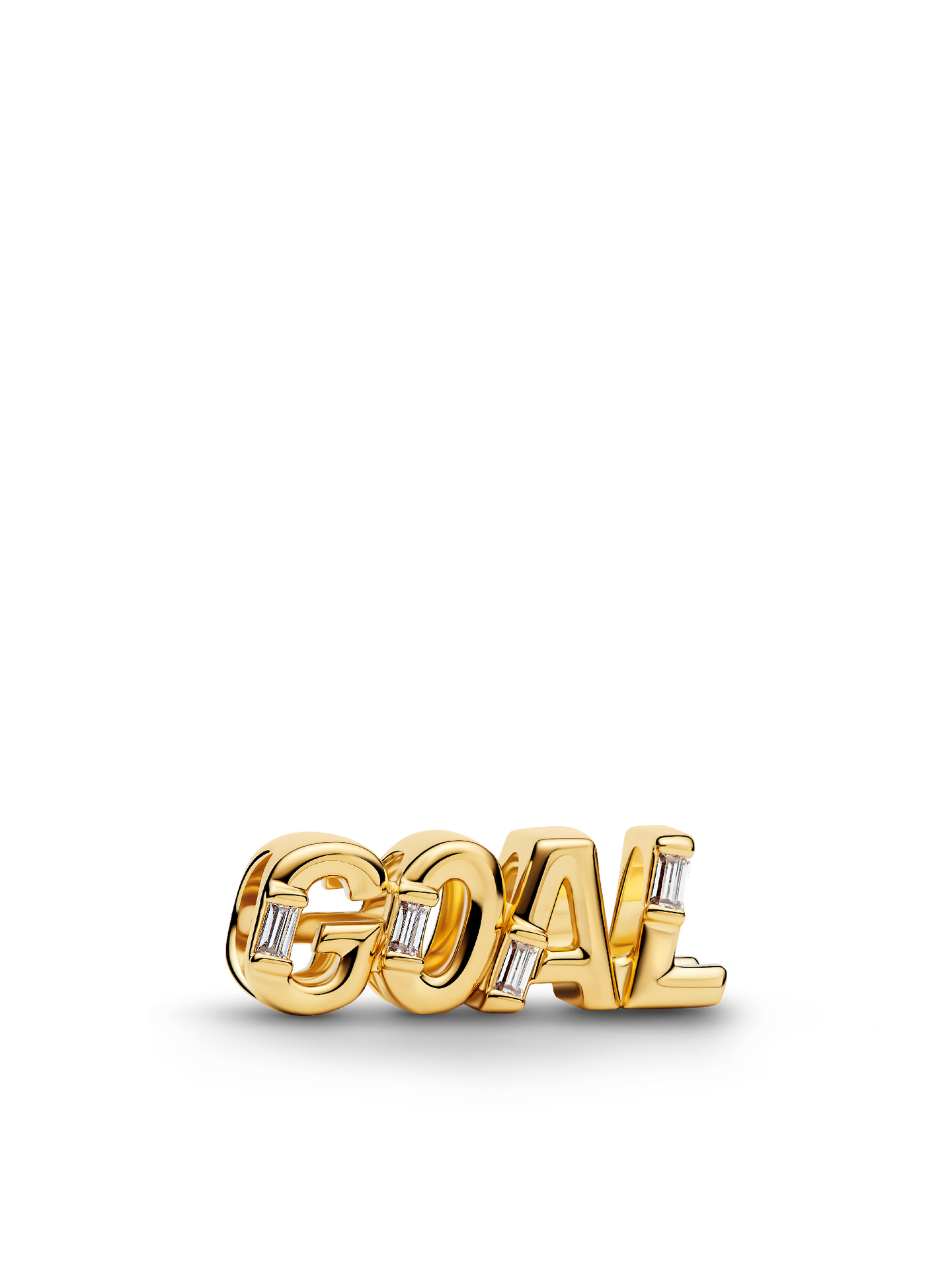 Женский шарм Pandora Goal Script Charm, цвет: Позолоченный — фото 1