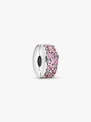 Pink Pavé Clip Charm