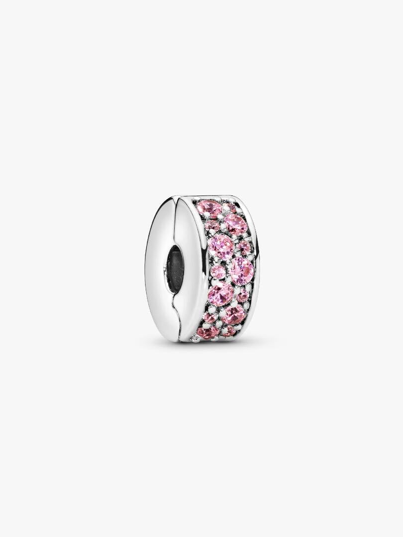 768669c01 Pink Pavé Clip Charm | Pendant | Sterling silver | Pandora US