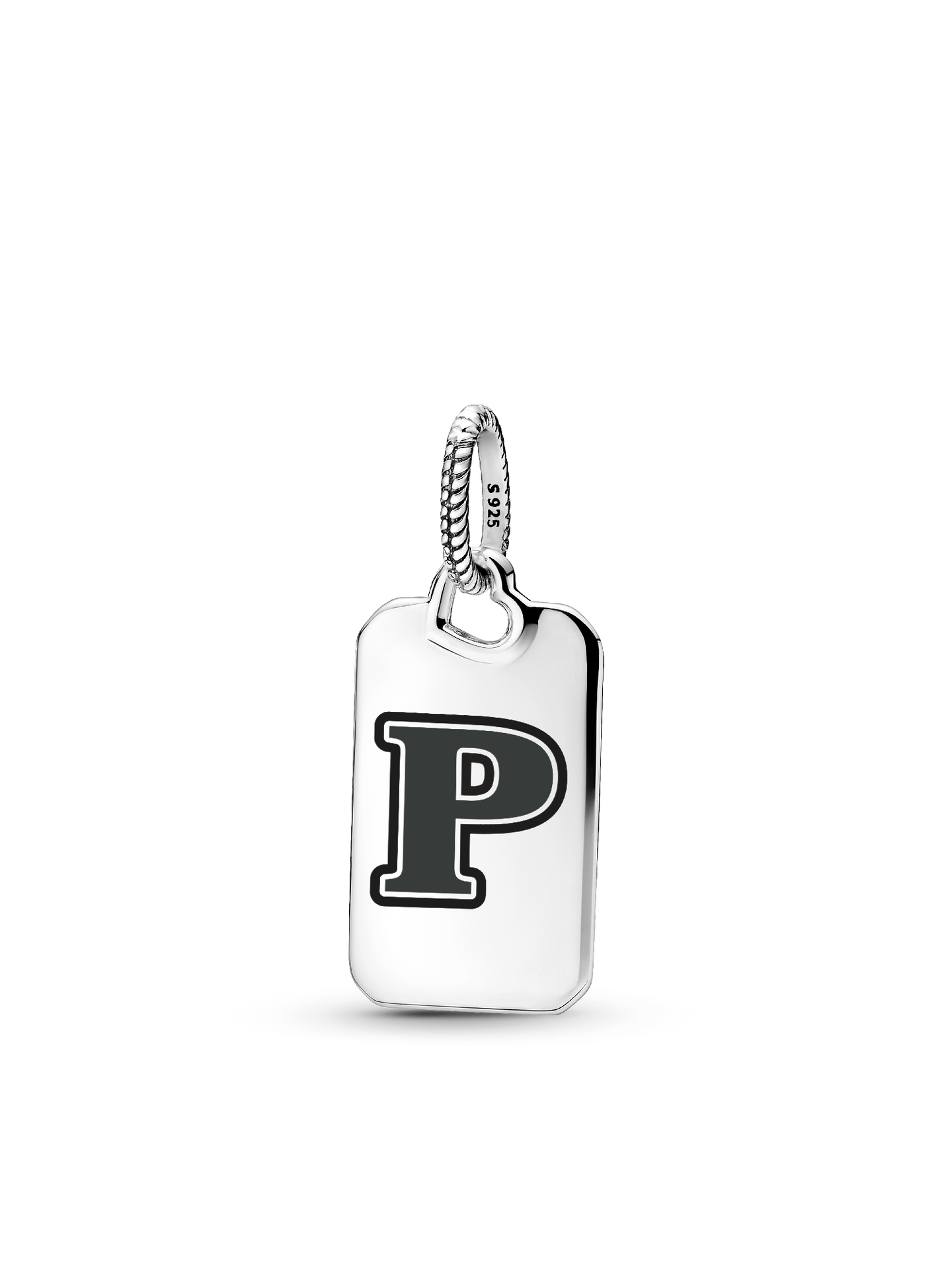 Женская подвеска Pandora Letter P Rectangle, цвет: Серебро — фото 1