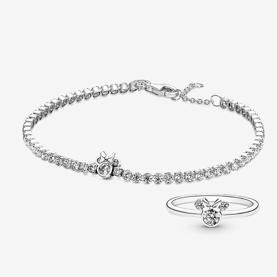 Disney Minnie Mouse Sparkling Bracelet and Ring Set image number 0