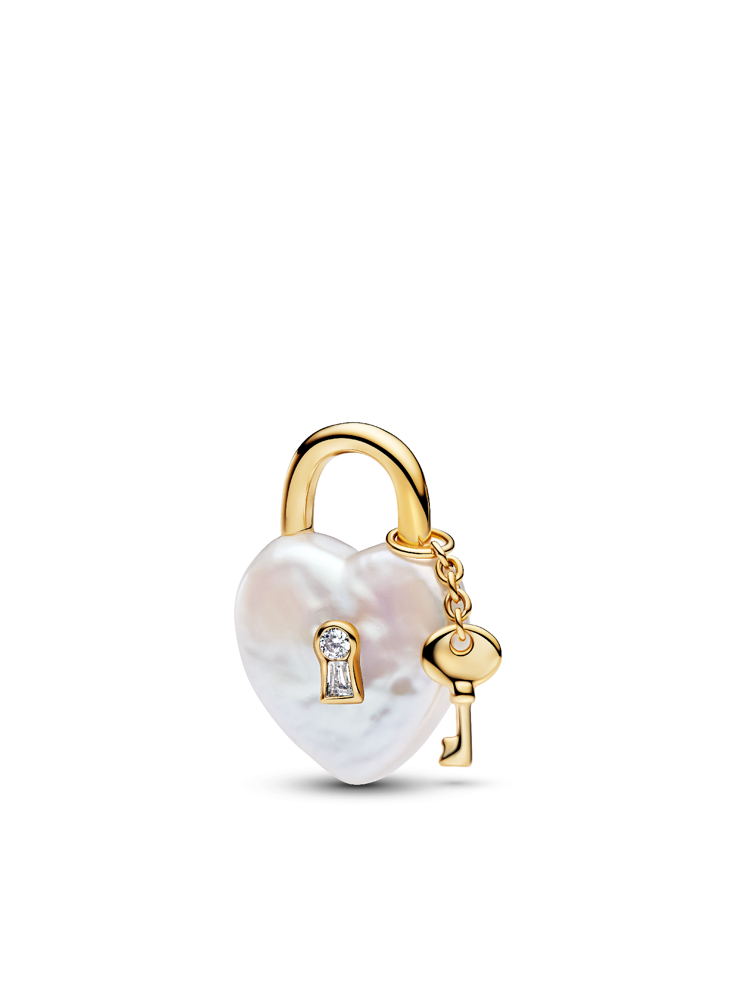 Baroque Pearl Padlock Charm Bracelet Set
