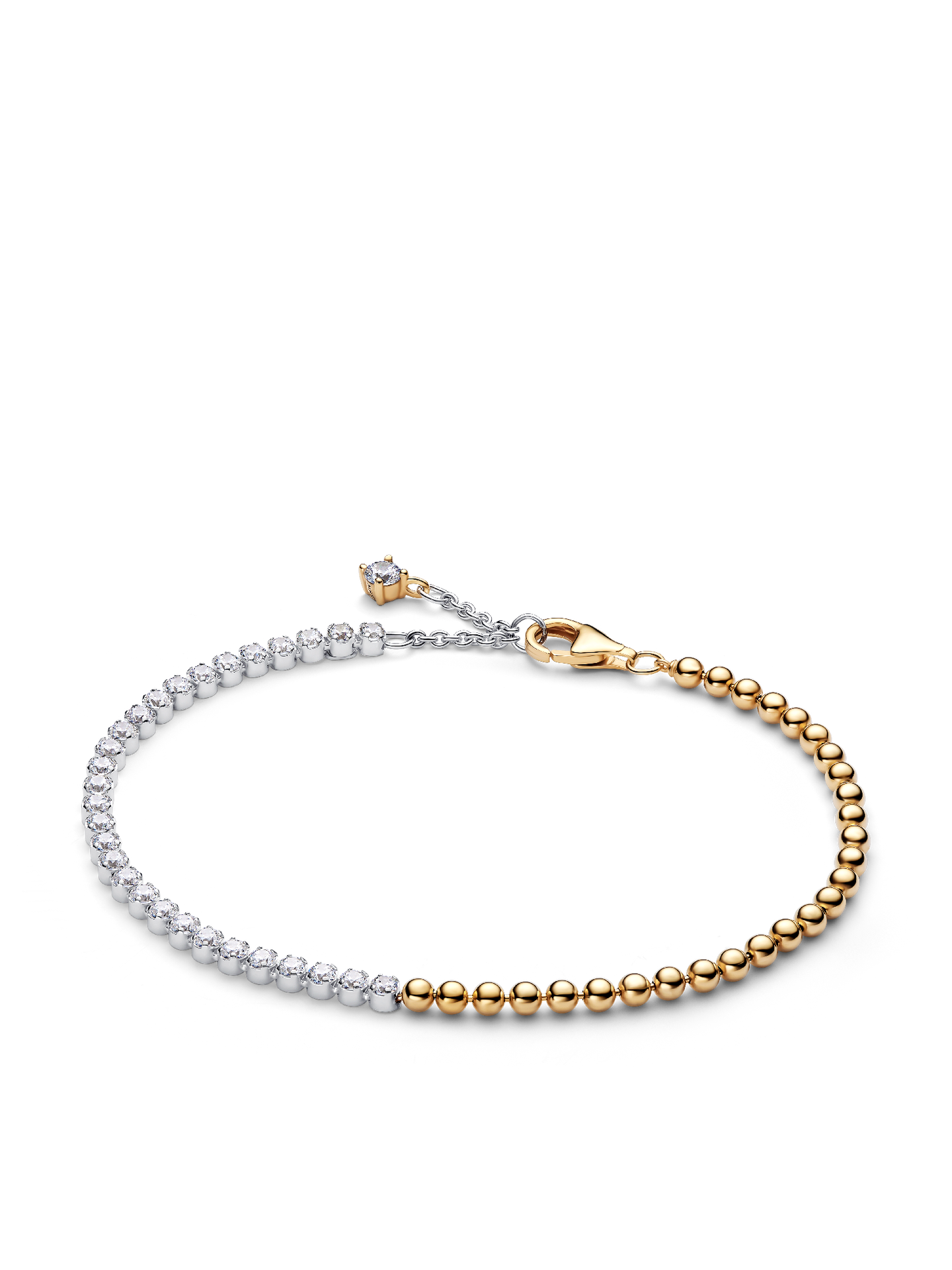 Женский браслет Pandora Beads & Tennis, цвет: Двухцветный — фото 1