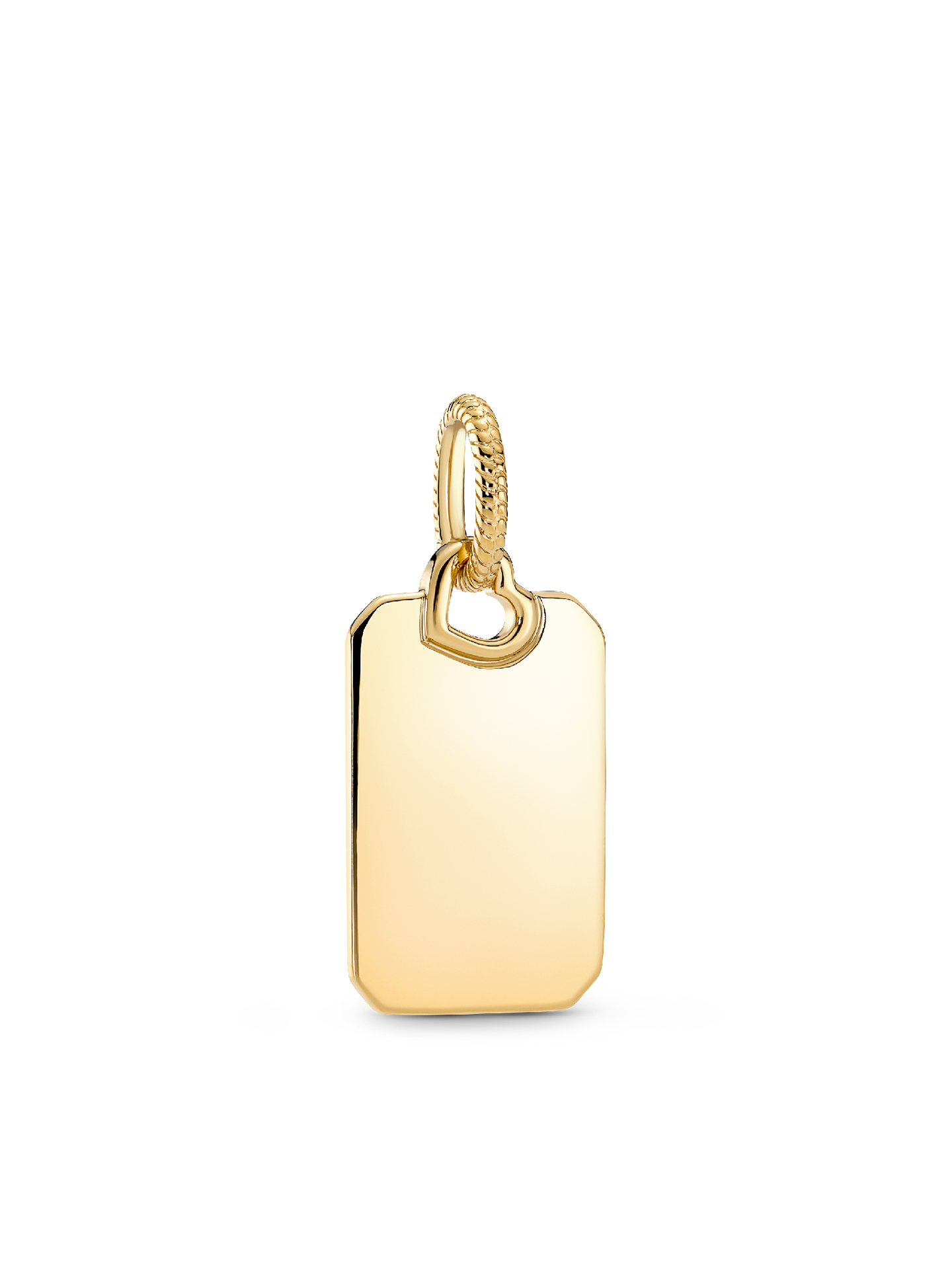 Женская подвеска Pandora Engravable Rectangle Tag, Gold plated, цвет: Позолоченный