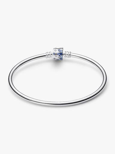 FINAL SALE - Sparkling Barrel Clasp Bangle