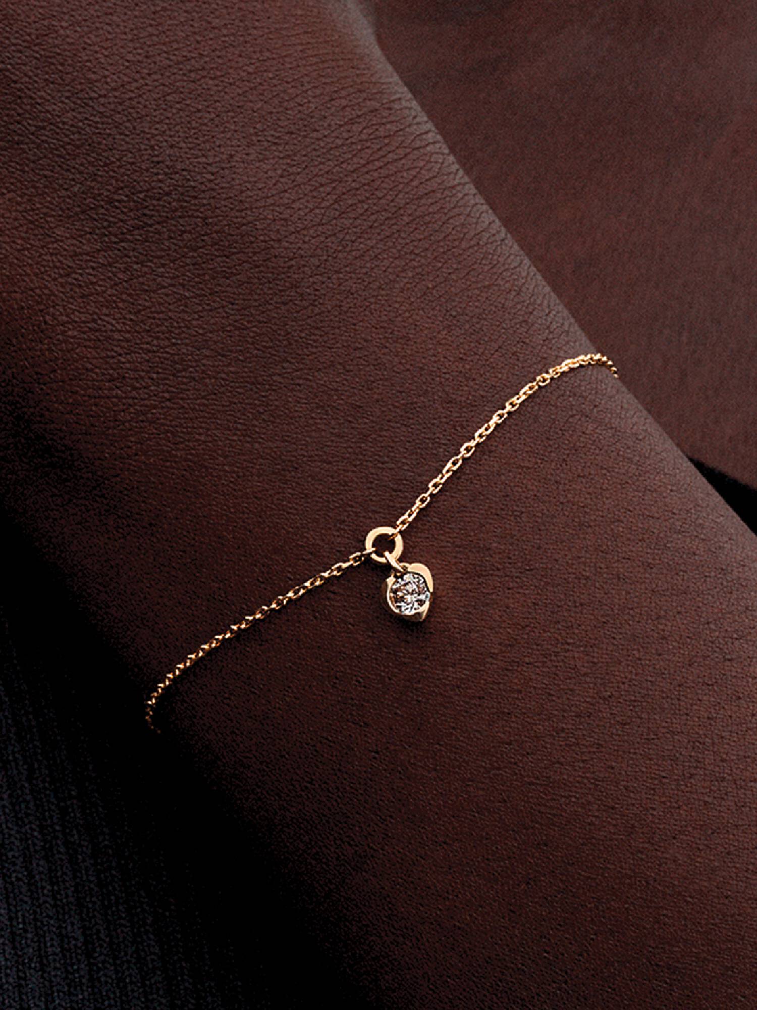 FINAL SALE - Pandora Talisman 14k Gold Lab-grown Diamond Heart Chain Bracelet