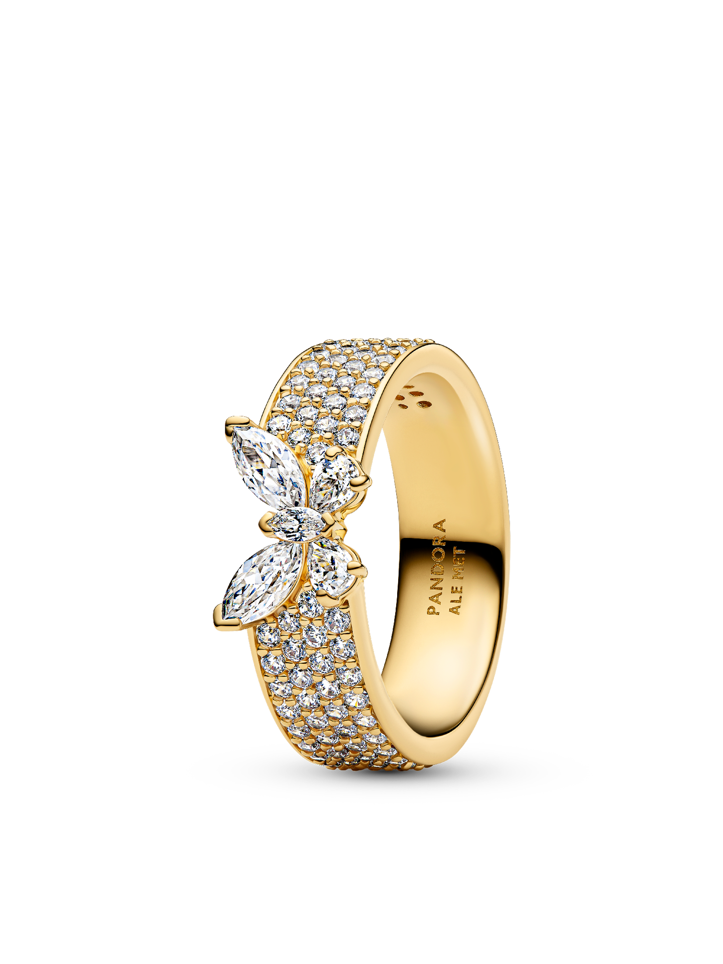 Женское кольцо Pandora Sparkling Butterfly Bold, Gold plated, цвет: Позолоченный — фото 1