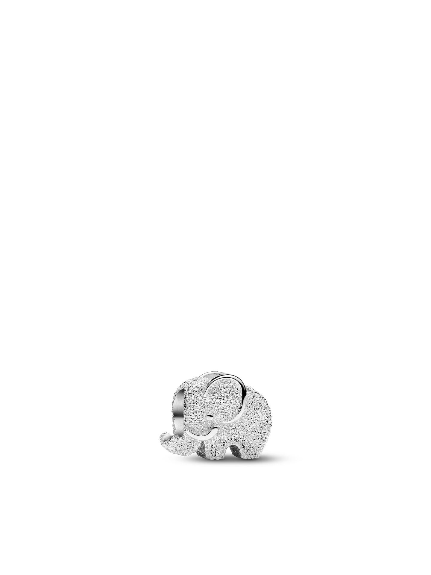 Женский шарм Pandora Textured Elephant Mini Charm, цвет: Серебро