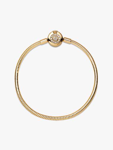 Pandora Moments Sparkling Crown O Snake Chain Bracelet