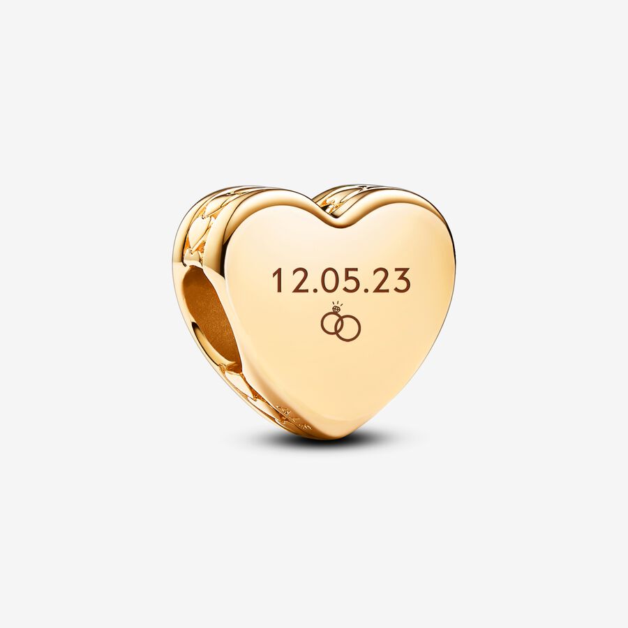 Heart of Gold Engravable Charm 10mm x 10mm / No Engraving