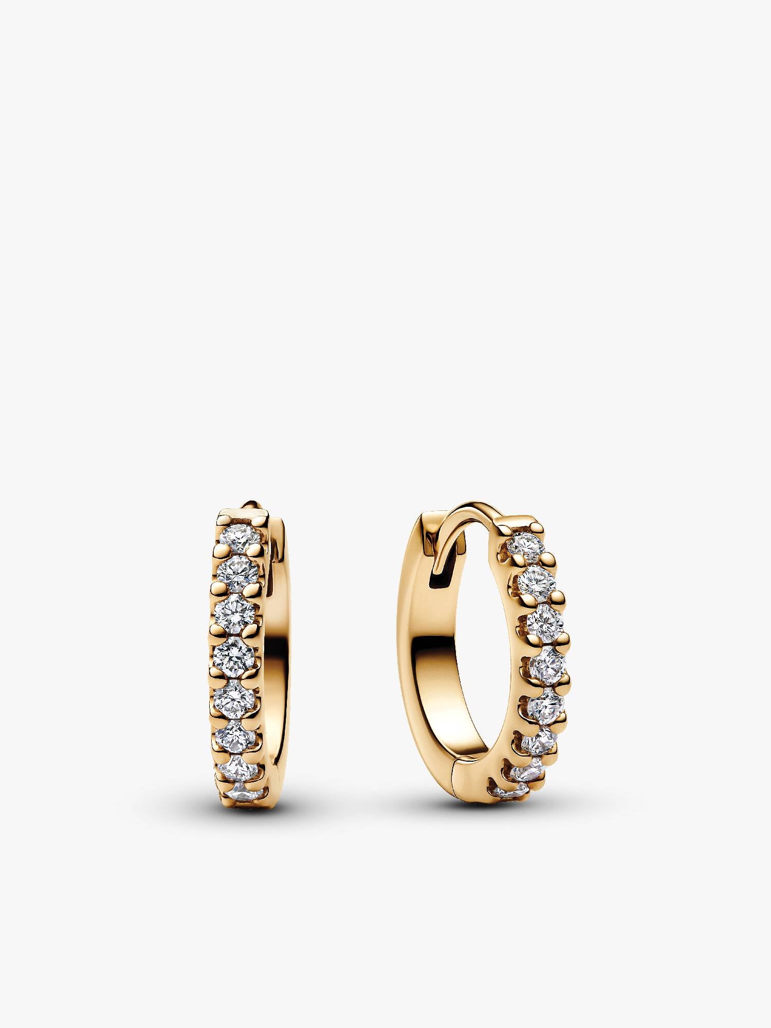 Pandora Era Lab-grown Diamond Hoop Earrings 14K Gold