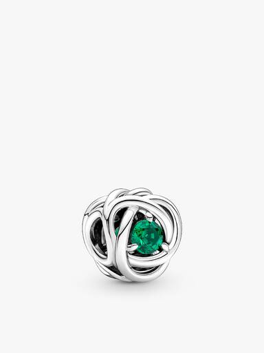 May Birthstone Eternity Circle O Pendant Set