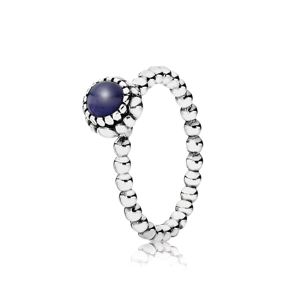 Anillo de plata esterlina 925 de Septiembre y lapislázuli