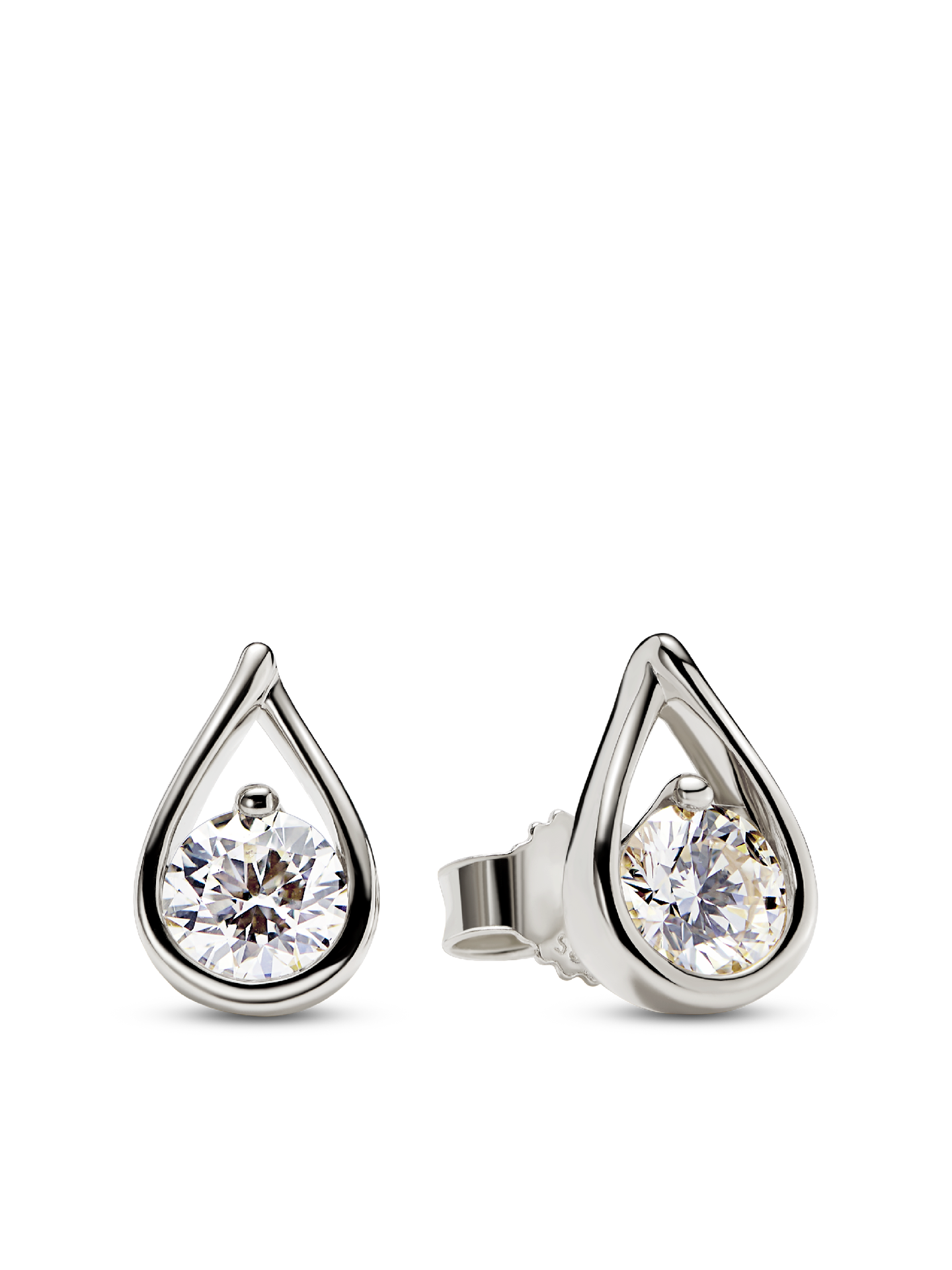 Женские серьги Pandora Infinite 14K White Gold Lab-grown Diamond #259461C01, цвет: Белое золото — фото 1