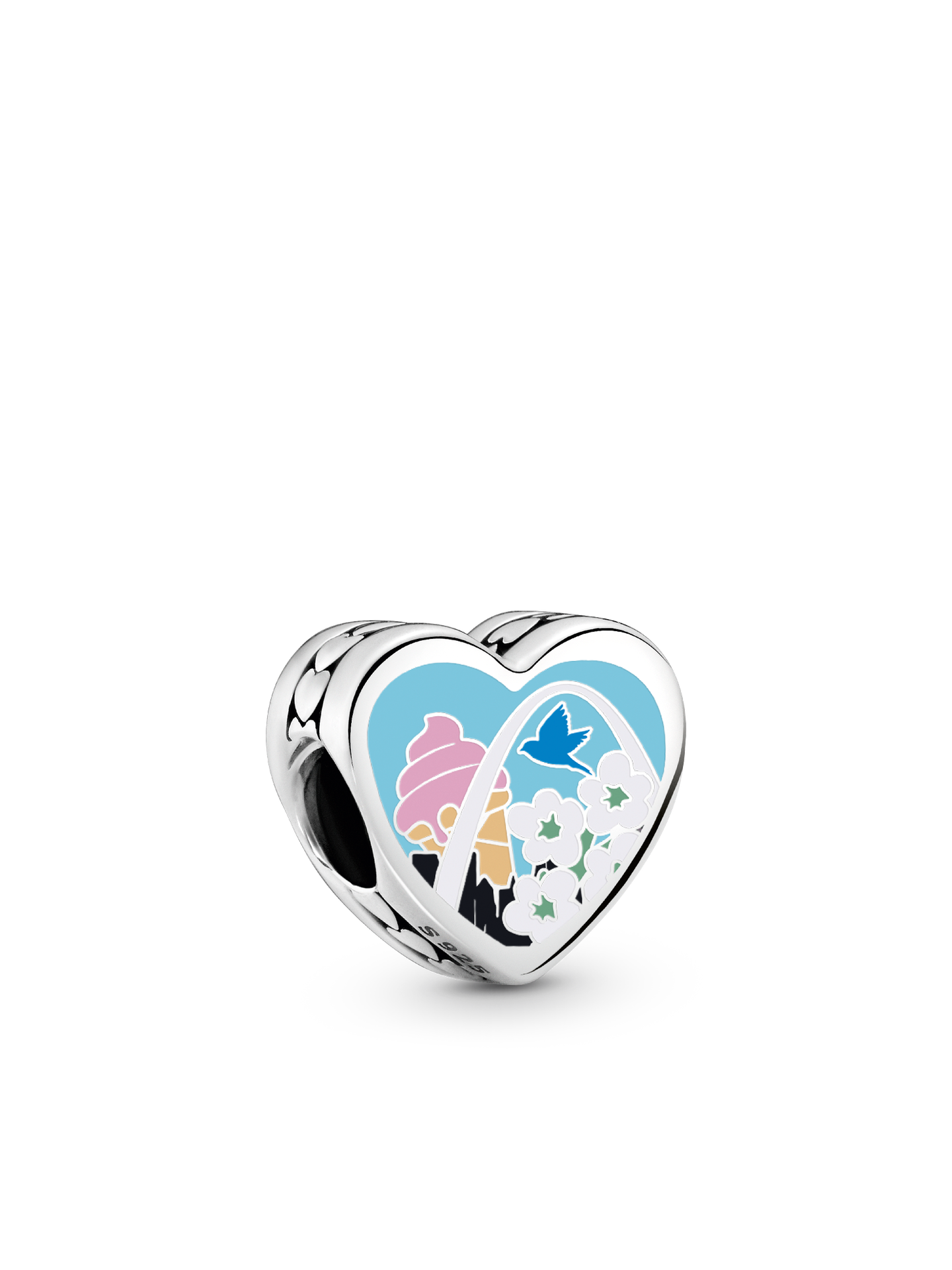 Женский шарм Pandora Missouri Heart Charm, цвет: Серебро — фото 1