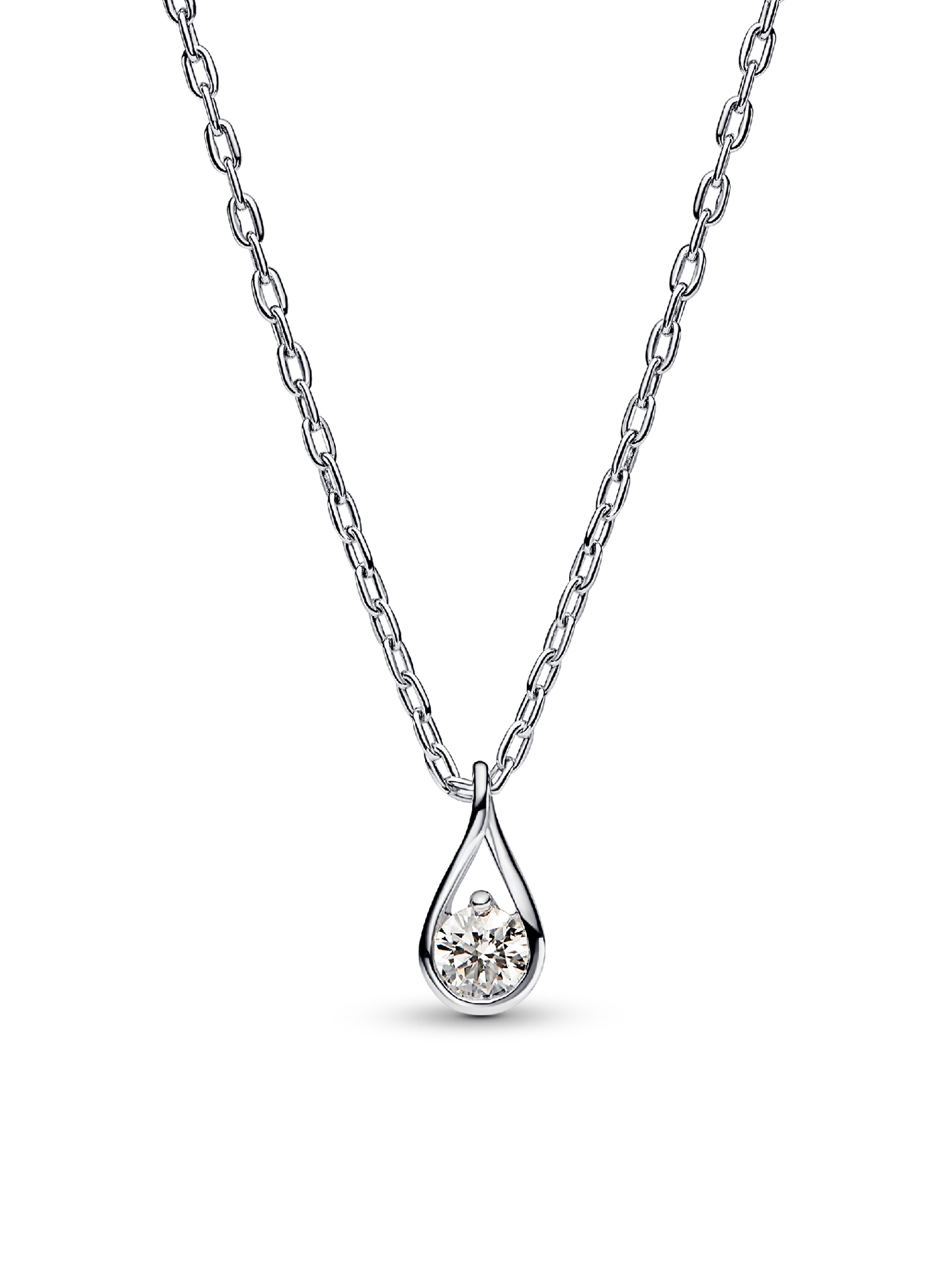 Женское колье Pandora Infinite Sterling Silver Lab-grown Diamond Pendant, цвет: Серебро — фото 1